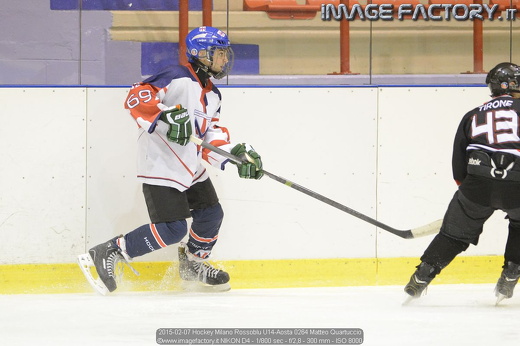 2015-02-07 Hockey Milano Rossoblu U14-Aosta 0264 Matteo Quartuccio